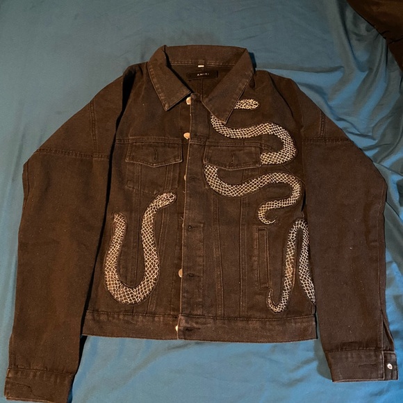AMIRI Black Snake Denim Jacket(YSL) #saintlaurent